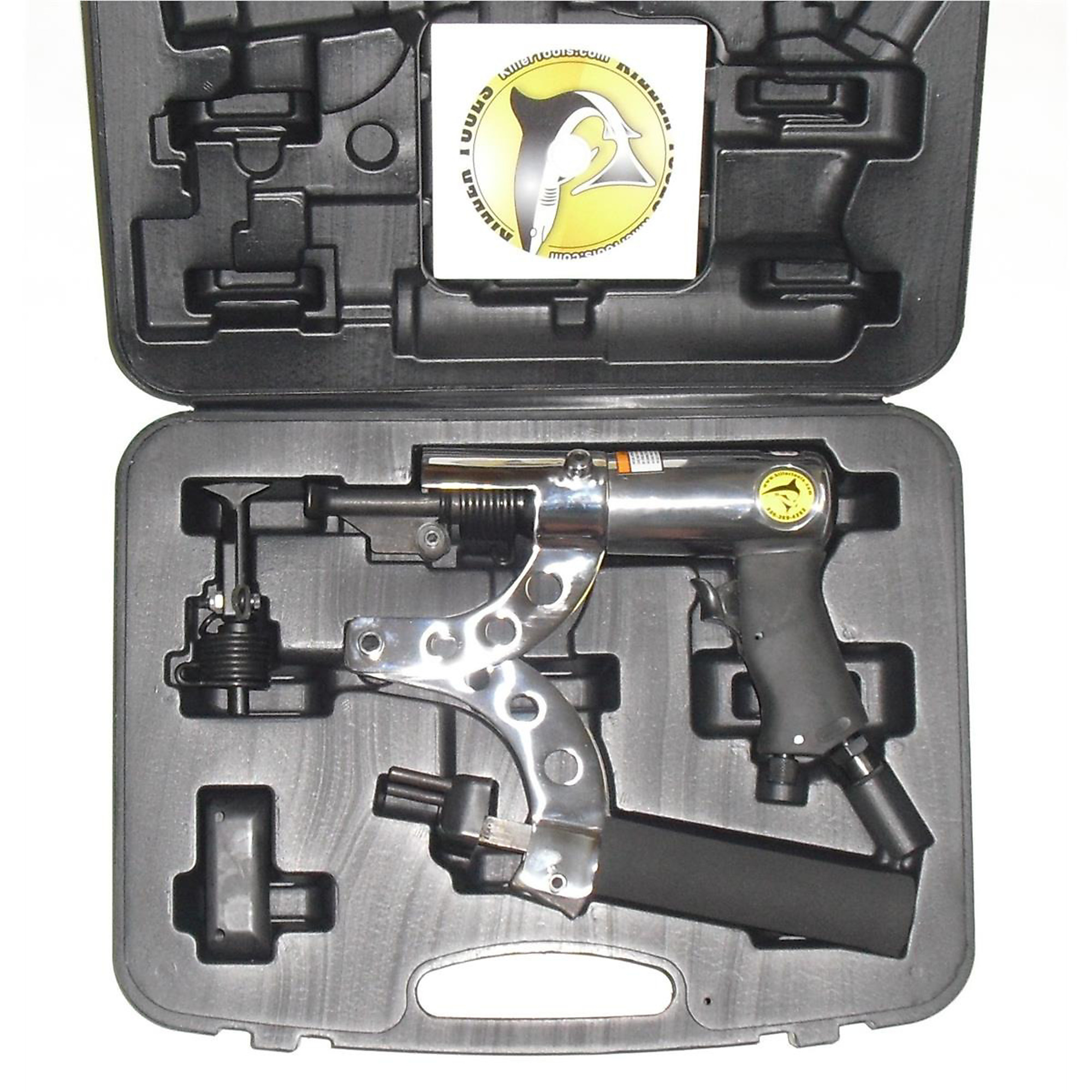 Killer Tools Deluxe Door Skin Tool Kit — Stainless Steel, Air Hammer, Includes Extra Chisel and Spring, Model# KILART12DX